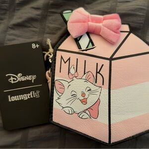 Loungefly Pink and White Milk Carton Clutch